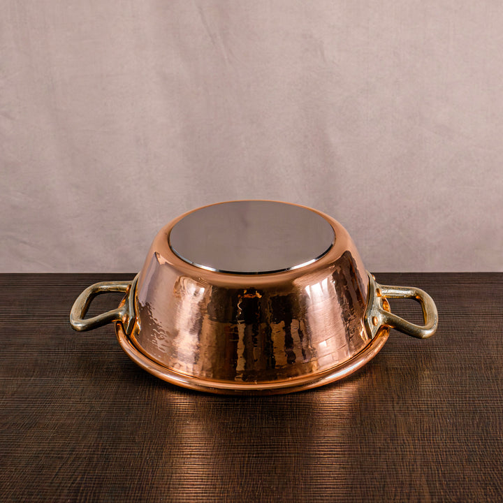 Pentola in Rame Puro per Marmellate con Fondo Induzione - Diametro 26cm