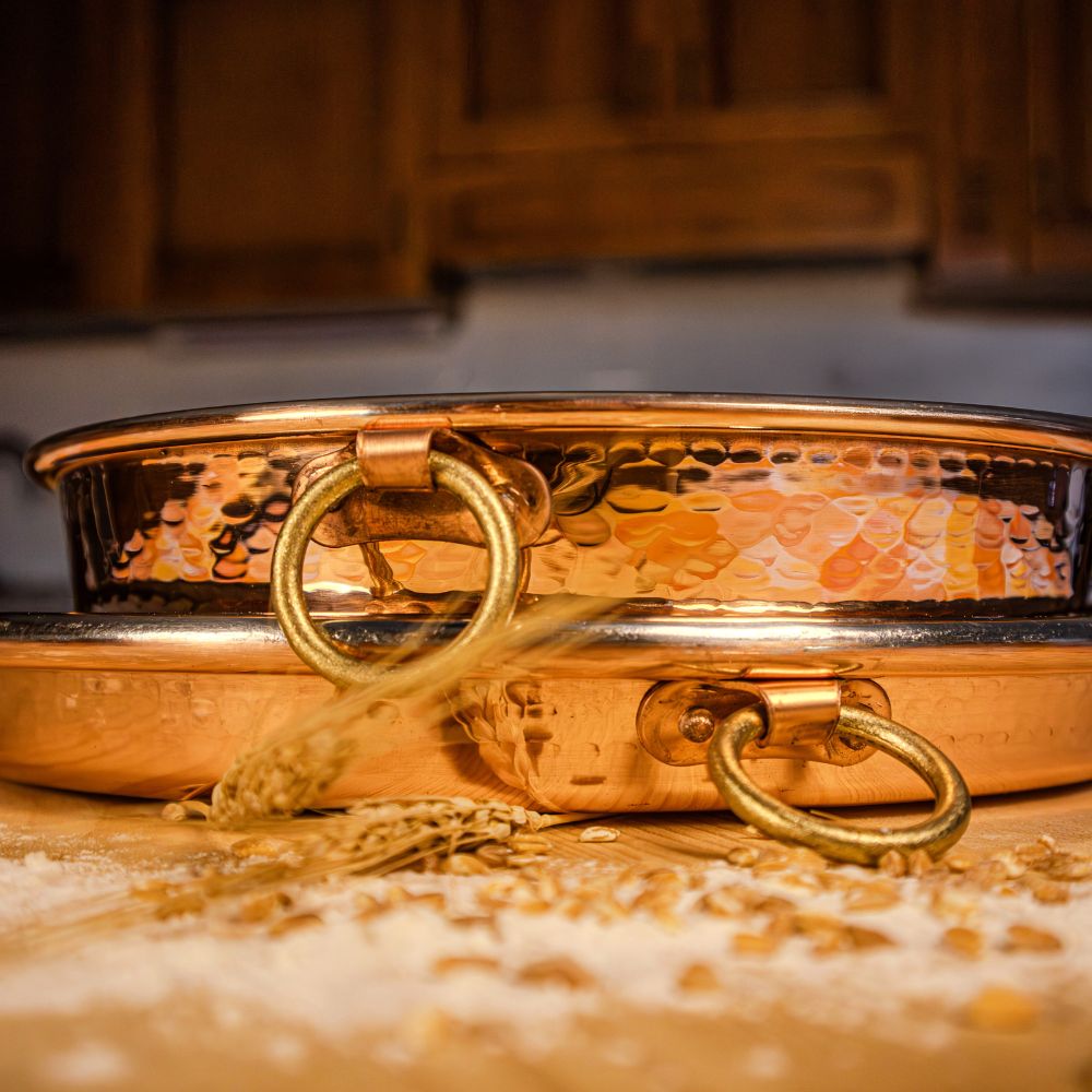 Tortiera per Dolci in Rame Puro con Rivestimento in Stagno