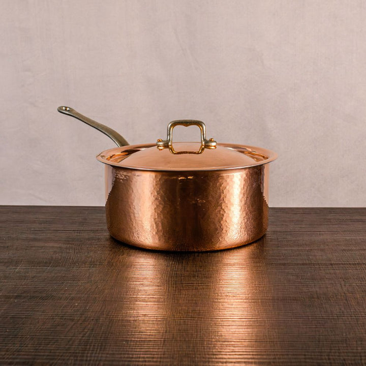 Casseruola con Manico in Rame Puro con Rivestimento in Stagno
