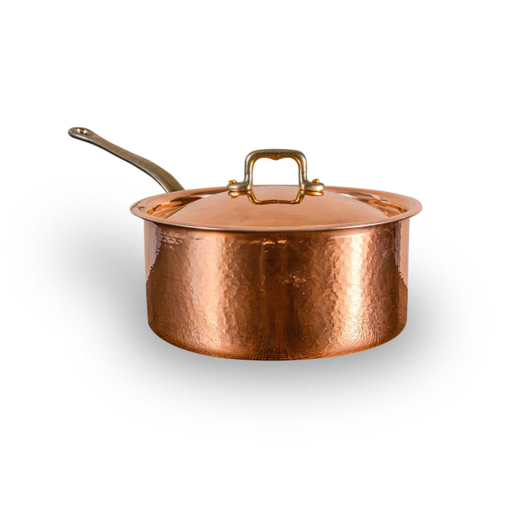 Casseruola con Manico in Rame Puro con Rivestimento in Stagno