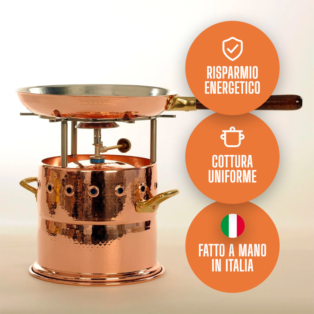 Bruciatore per Flambè in Rame Puro