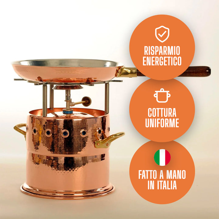 Bruciatore per Flambè in Rame Puro
