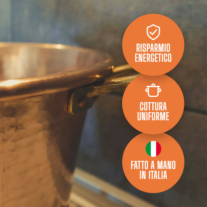 Paiolo in Rame Puro per Induzione